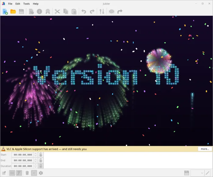 Jubler welcome screen