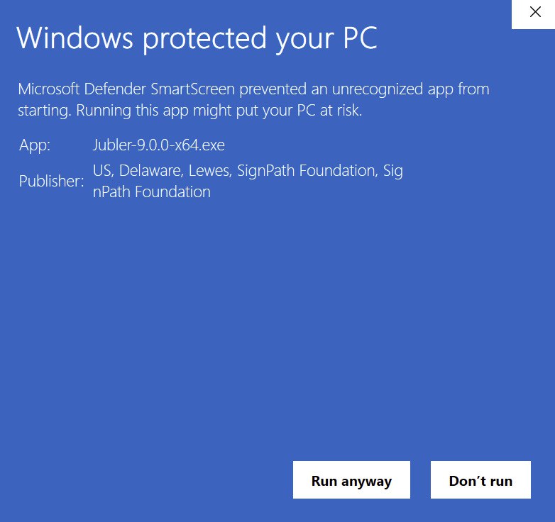 Windows SmartScreen after clicking More info